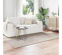Area Rug Cream 160x230cm Polyester Rectangular Non-SlipBacking Machine Washable