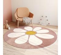 Area Rug, Cute Animal Round Rugs Fluffy Faux Wool Carpets Shaggy Circular Rugs Indoor Non-Slip Washable Rug For Living Room Bedroom Playroom Decor Floor Mat