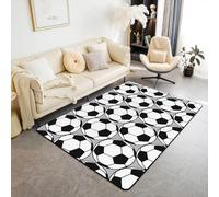 Area Rug Football 3D Printed Carpet Polyester Soft Touch Short Pile Rug Non Slip Area Rug Easy Clean For Living Room Bedroom Kitchen Floor Mat 60 X 90 Cm -290573112695