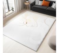 Area Rug for Living Room White Simple Abstract Human Face 140x200cm Washable Area Rugs, Soft Short Pile Non Slip Carpet for Bedroom Kitchen Dining Room Home Decor Floor Mat