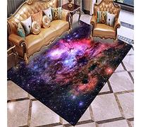 Area Rug Galaxy, Black Purple Starry Sky Universe Planet Nebula Pattern Bedroom Living Room Study Carpet Children's Play Area Mats Indoor and Outdoor Doormat Bath Mat (Pink,50 x 80 cm)