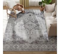 Homcom Flannel Non-Slip Washable Rug For Living Room, 290 X 200 Cm, Grey