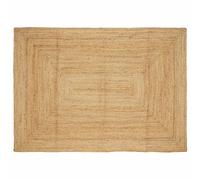 Area Rug Handmade Braided Jute Natural 160x230 cm Rustic Coastal Floor Mat Entry