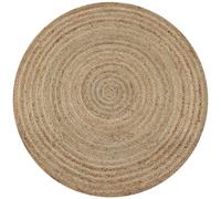 vidaXL Area Rug Braided Jute 90cm Round Home Living Room Floor Carpet Mat
