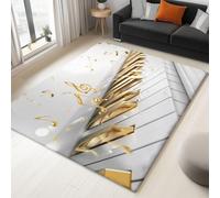 Area Rug Living Room Dining Floor 60 x 90 cm Carpets, White Gold Flannel Rug Easy Care Not Easy to Fade, Abstract Piano Musical Notes Printing Non-slip Washable Non Shedding Office Decorative