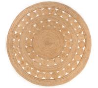 Area Rug Living Room Floor Carpet Floor Mat Braided Design Jute Round vidaXL