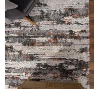 Area Rug Living Room Shaggy Large Bedroom Rug Deep Pile Abstract Pattern 3D Vint