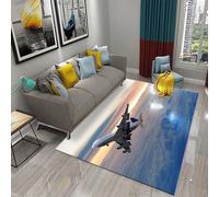 Area Rug Modernrugs Airplane Flying In The Sky 3D Carpet Non-Slip Soft Area Rugs Decorative Rugs For Living Room Bedroom And Indoor Areas Children’S Kids Teenager Boys Girls 120 X 160 Cm -79468743041
