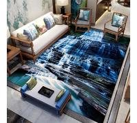 Area Rug Mountain Waterfall Scenery 3D Printed Carpet Polyester Soft Touch Short Pile Rug Non Slip Area Rug Easy Clean For Living Room Bedroom Kitchen Floor Mat 80 X 160 Cm -225938570486
