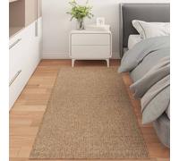 Area Rug Natural Polyester 150x80 cm Rectangular Non-Slip Machine Washable Soft