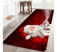 Area Rug Non-Slip Door Mat Christmas Patterned Carpet Floor Mat for Living Room Bedroom Hallway Kitchen,Santa & Snowman