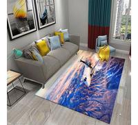 Area Rug Soft 3D Airplane Flying In The Sky Printed Floor Mat Polyester Material Non-Slip Carpet Easy Clean For Bedroom Hall Kitchen Living Room Kids Room Doormat Carpet 100 X 150 Cm -6517417584320