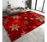 Area Rug Soft 3D Christmas Snowflakes Printed Floor Mat Polyester Material Non-Slip Carpet Easy Clean For Bedroom Hall Kitchen Living Room Kids Room Doormat Carpet 160 X 230 Cm -1188605357345