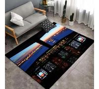 Area Rug Soft 3D Cool Airplane Cockpit Printed Floor Mat Polyester Material Non-Slip Carpet Easy Clean For Bedroom Hall Kitchen Living Room Kids Room Doormat Carpet 180 X 280 Cm -80637946897