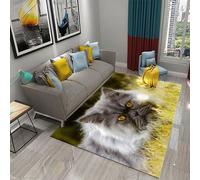 Area Rug Soft 3D Kids Rug Animal Cat Mat Nursery Rug Boys And Girls Cute Toddler Crawling Mat Non-Slip Carpet Easy Clean For Bedroom Hall Kitchen Living Room 100 X 150 Cm /7636662792641