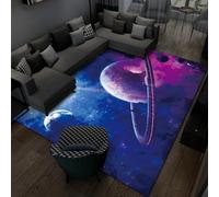 Area Rug Soft 3D Kids Rug Universe Outer Space Landscape Mat Nursery Rug Boys And Girls Cute Toddler Crawling Mat Non-Slip Carpet Easy Clean For Bedroom Hall Kitchen Living Room 40 X 60/4552425849367