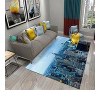 Area Rug Soft 3D New York Street View City Night View Printed Floor Mat Polyester Material Non-Slip Carpet Easy Clean For Bedroom Hall Kitchen Living Room Kids Room Doormat Carpet 80 X 120 Cm / 3-6T4