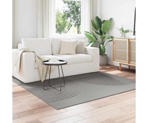 Area Rug Square 120 x 120 cm Grey Polyester Non-Slip Indoor Outdoor Durable Wash