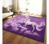 Area Rug Star Animal Horse For Print 3D Rugs Non-Slip Mat Throw Rug Yoga For Living Room Playroom Classroom Nursery Decor Outdoor Floor Carpets 100 X 150 Cm, Stain Resistant Easy Clean -2546930308178