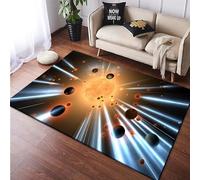 Area Rug Universe Outer Space Landscape 60 X 120 Cm Rugs Living Room Bedroom 3D Printed Floor Door Mat Non-Slip Inner Treads Kitchen Carpet Cushion - Polyester Soft Touch Easy Clean -304350320569