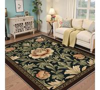 Area Rugs 160x200cm Gothic Renaissance Area Rug Vintage Dusty Pink Rose Vine Floral Carpet Romantic Botanical Throw Rug for Living Room Bridal Suite Decor