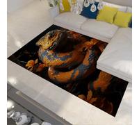Area Rugs 180x300cm Dark Fantasy Washable Area Rug Forest Python Snakes and Flowers Rugs Non Slip Low Pile Cozy Carpet for Living Room Bedroom Under Table