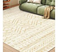 Area Rugs 2.6 x 4 ft,Vintage Modern Neutral Geometric Design,Cream, 80 x 120 cm,Decorations Bedroom Living Room Coffee Table Couch Desk Chair