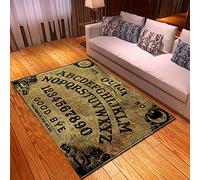 Area Rugs 200cm x 290cm Fluffy Carpet Anti-Slip Living Room Floor Mat Shaggy Rugs Soft Rug Home Decor Kids Room Floor Mat Nursery Rug Brown Black Ouija Board Pattern
