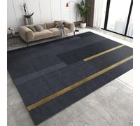 Area Rugs 3x5ft, Black Gray Gold Stripes Boys Rugs for Bedroom, Modern Minimalism Business Kids Room Rug Soft Fuzzy Washable for Living Room Game Room Coffee Table