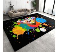 Area Rugs 3x5ft, Fashion Creativity Billiards Ball Boys Rugs for Bedroom, Colorful Splash Ink Kids Room Rug Soft Fuzzy Washable for Living Room Game Room Coffee Table