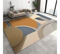 Area Rugs 3x5ft, Orange and Gray Geometric Gradient Boys Rugs for Bedroom, Abstract Art Kids Room Rug Soft Fuzzy Washable for Living Room Game Room Coffee Table