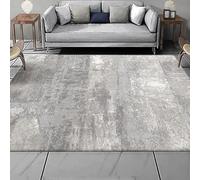 Area Rugs 5 x 5 ft,Black White Grey Neutral Colour Modern Abstract,Grey,155 x 155 cm, Washable Rug for Living Room Bedroom Bedside Farmhouse Dining Room Non Slip Carpet