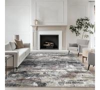 Area Rugs 5 x 7 ft,Grey Red Brown White Abstract Modern,Black,155 x 215 cm, Decorative Rug for Living Room Bedroom Teenage Girls Room Decor