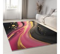 Area Rugs 60 x 90 cm Living Room, 3D Fluid Marble Stripes Printed Rugs for Bedroom Hallway Elegant Luxury Non-shedding Durable Modern Floor Carpet, Super Soft Large Carpet Easy Care