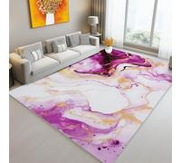 Area Rugs 80 x 150 cm, Abstract Agate Stone Texture Theme Soft Non-Slip Carpet for Bedroom Hallway Bedroom Dining Room, Purple Soft Non Shedding Low Pile Rug Carpets Home Decor