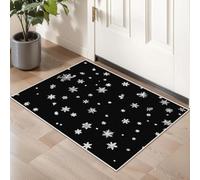 Area Rugs 9x12ft/108x144in/275x365cm for Living Room, Frosty White on Black Washable Rug Soft Non Slip Backing Floor Mat Carpet Indoor Thin Accent Rug for Bedroom Dining Room Playroom Home Decor