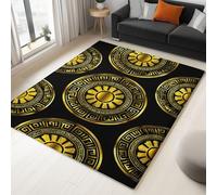 Area Rugs Architectural Style Abstract Pattern, Fluffy Rugs Living Room - Soft Modern Carpet, 180 x 240 cm Suitable for Indoor/Outdoor Front Door Entryway Office Dorm Use Non-Slip Carpet Black