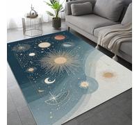 Area Rugs Astrology Indoor Floor Celestial Bodies Starry Sky Minimalist Carpet Mat Foldable Machine Washable Apply to Living Room Study Bedroom,Home Decor Office 50x80 cm 8P-32