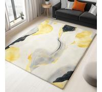 Area Rugs for Bedroom 140x200 cm - Large Short Pile Rugs Living Room Modern Marble Print Carpet - Gold grey Non Shedding Durable Super Soft Non Slip Rug Easy to Clean, Pet-Friendly Mat
