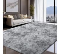 Area Rugs for Bedroom 240 x 300 cm Anti Slip Soft Fluffy Shaggy Easy to Clean, Many Different Sizes Super Soft Shaggy Rugs for The Bedrooms and Kitchen, Light Grey