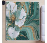 Area Rugs for Bedroom, Modern Super SofFluffy Shaggy RugEasy Carefor Bedroom Dorm Nursery Kids Room Office Lounge Home DecorGreenAbstract Minimalist White Flower120 cm x 170 cm.