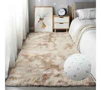 Area Rugs for Bedroom, Soft Fluffy Area Rugs Living Room, Area Rug Thickened Non-Slip Backing Shaggy Fluffy Rugs for Indoor Floor Carpet for Bedroom Living Room Dorm Office Kids(Light camel,50x200cm)