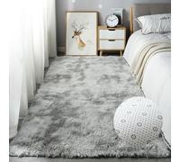 Area Rugs for Bedroom, Soft Fluffy Area Rugs Living Room, Area Rug Thickened Non-Slip Backing Shaggy Fluffy Rugs for Indoor Floor Carpet for Bedroom Living Room Dorm Office Kids(Light gray,50x200cm)