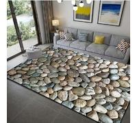 Area Rugs For Living Room 3D Heart-Shaped Pebbles Printed Flannel Carpets, Extra Large Size Soft Rugs Anti Slip Washable Floor Mats For Bedroom Kids Room Decor Easy Clean 100 X 150 Cm -853656835644