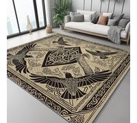 Area Rugs for Living Room 60 x 110 cm Washable Carpet Non-Slip Animal Print Zebra Texture Pattern Bedroom Rugs Low Pile Thin Floor Mat Rug for Dining Room Kitchen Office Decor, Black White