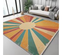 Area Rugs for Living Room 60 x 110 cm Washable Carpet Non-Slip Animal Print Zebra Texture Pattern Bedroom Rugs Low Pile Thin Floor Mat Rug for Dining Room Kitchen Office Decor, Black White