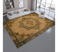Area Rugs For Living Room 60 x 90 cm, Modern Floor Carpet Retro Style Geometric Pattern Style Non Shedding Anti Slip Super Soft - Earth Color Rug Easy Care Carpet for Bedroom Playroom Nursery Room