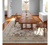 Area Rugs for Living Room 90 x 150 cm Non Skid Indoor Carpet Washable Bedroom Rugs Modern Soft Rug, Home Essentials Retro floral yellow green