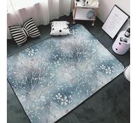 Area Rugs for Living Room Bedroom, Enchanted Winter Snowflake Holly Soft Throw Washable 3x5 Rug Non-Slip Carpet, Indoor Floor Rug Bedroom Decor Aesthetic