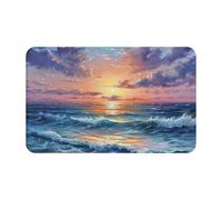 Area Rugs for Living Room Bedroom,Machine Washable 20x31.5 inch Soft Fluffy Shaggy Bedside Rug, Indoor Floor Carpet for Kids,Dorms,Nursery Rooms,Home Decor - Beautiful Sunrise Ocean